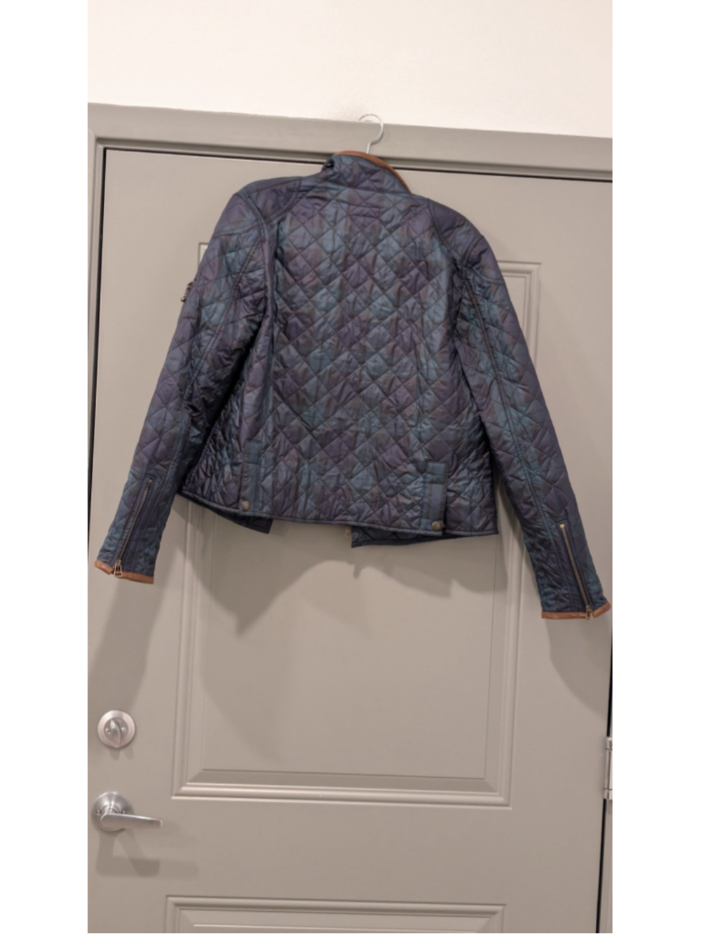 Polo Ralph Lauren Plaid Quilted Leather Trim Equestrian Jacket L - Picture 11 of 16